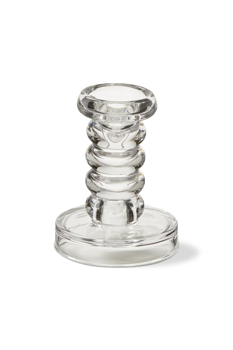 Olsen Tealight Pillar Holder Large Clear Glass Candle Holder, Main, color, Clear
