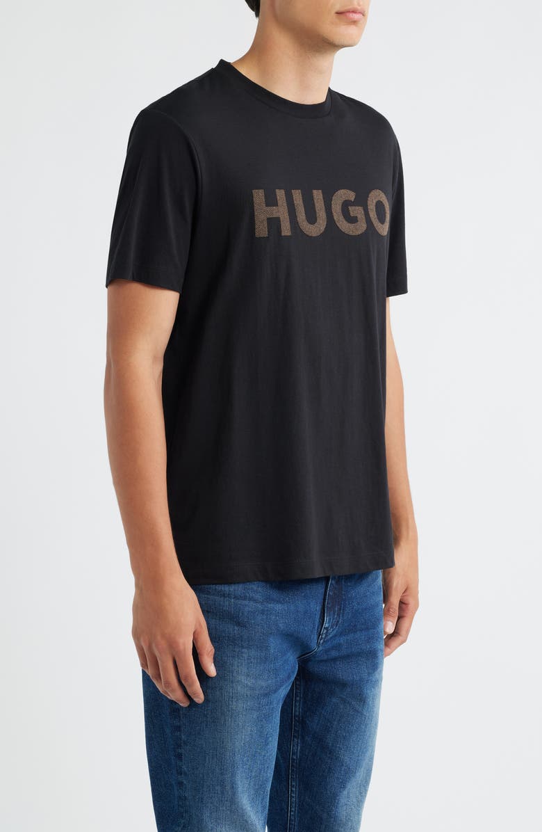 HUGO Dulivio Herringbone Logo Graphic T-Shirt, Alternate, color, 