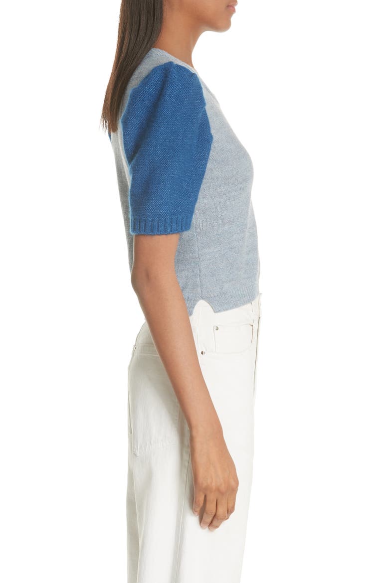 Contrast Sleeve Sweater, Alternate, color, BLUE