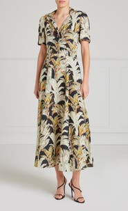Temperley London Baxter Linen Sleeved Dress