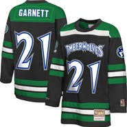 Mitchell & Ness Youth Mitchell & Ness Kevin Garnett Black Minnesota Timberwolves Maxxed Out 2.0 Fashion Hockey Jersey
