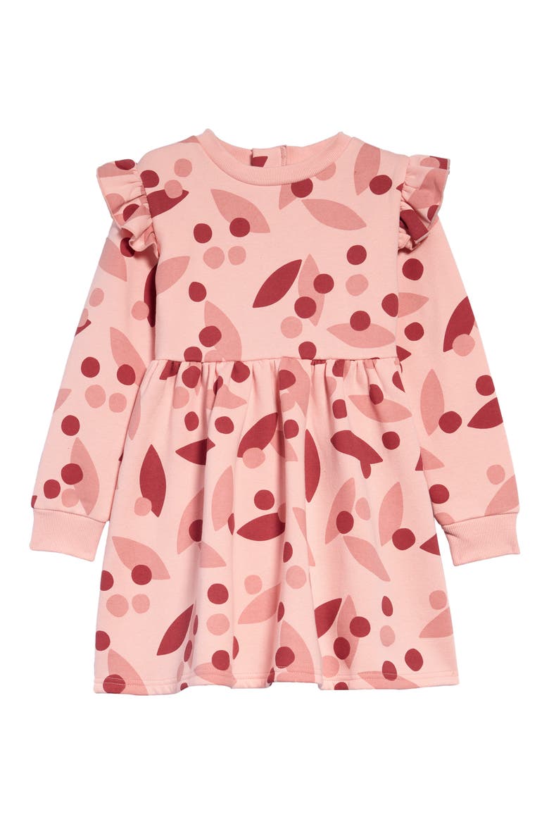 Kids' Botanica Ruffle Sleeve Dress, Main, color, DUSTY PINK