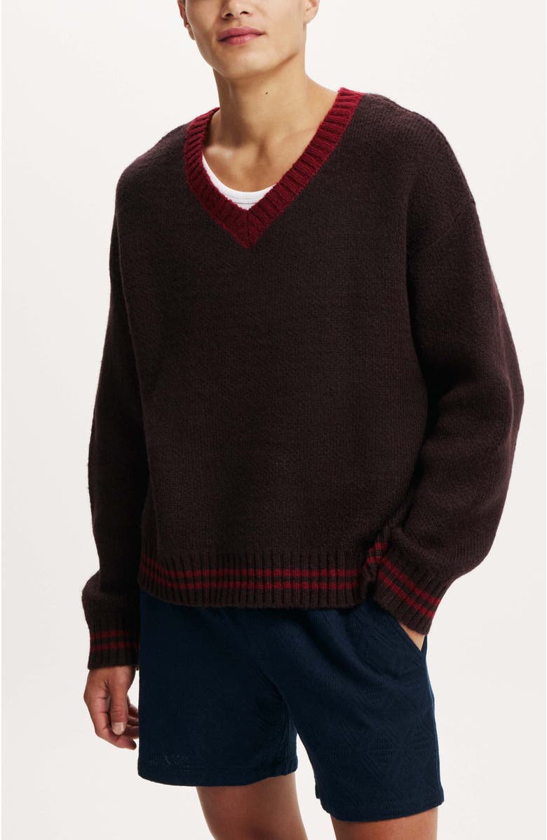 Cotton On Men's Elevated Easy Short, Alternate, color, True Navy Diamond Grid Knit