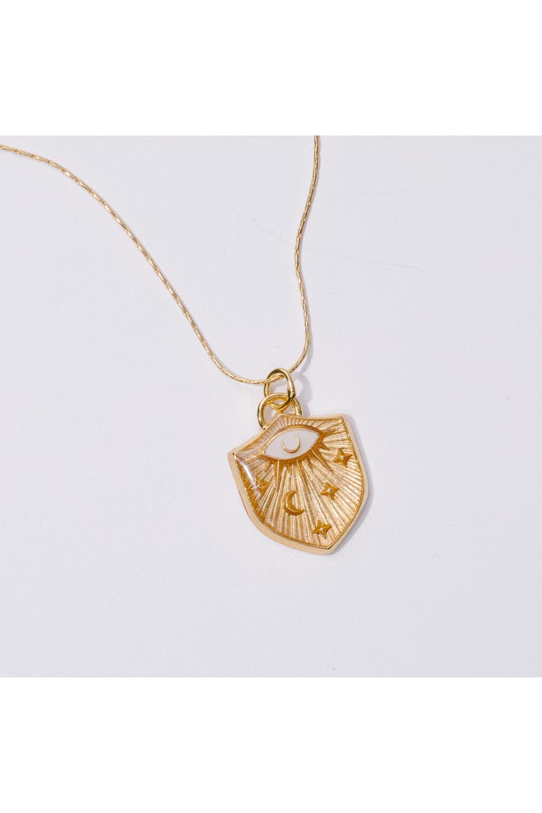 Protective Eye Expandable Necklace, Main, color, Gold
