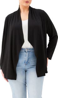 Karen Kane Open Front Travel Jersey Cardigan