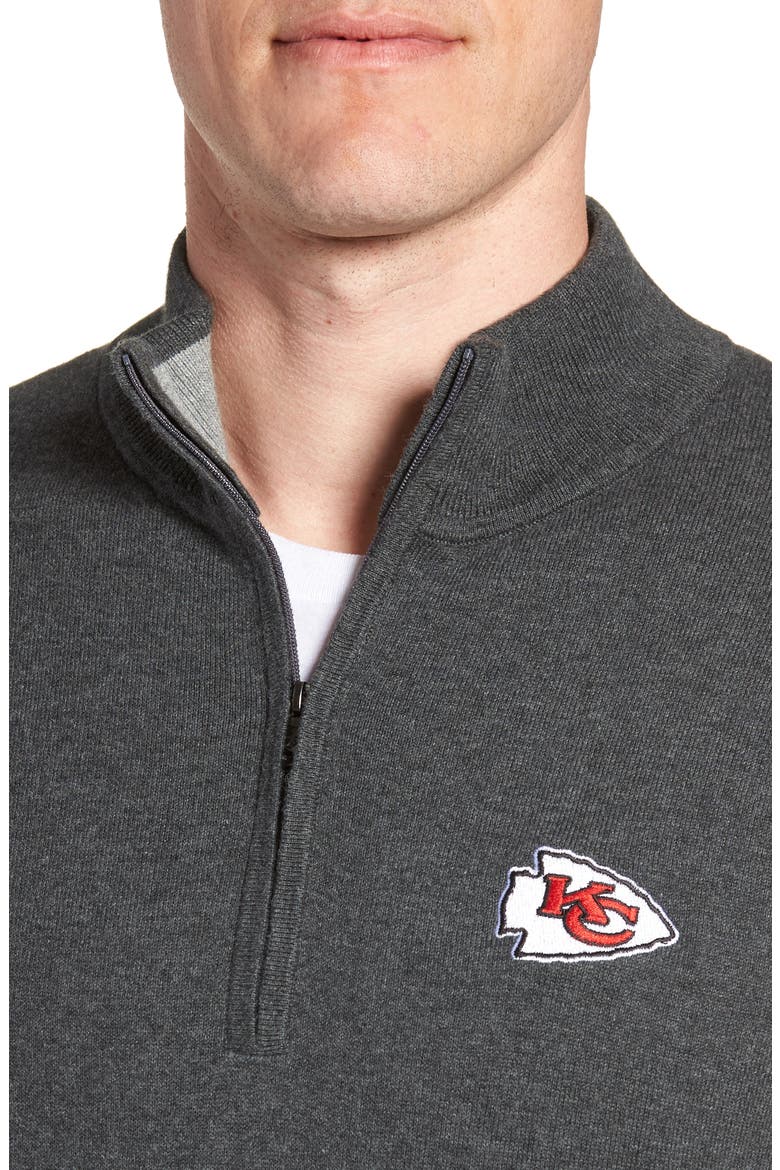 Kansas City Lakemont Regular Fit Quarter Zip Sweater, Alternate, color, CHARCOAL HEATHER