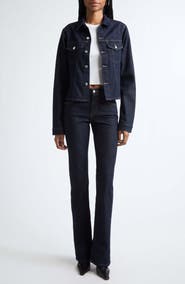 Haikure Cherry Cropped Denim Jacket