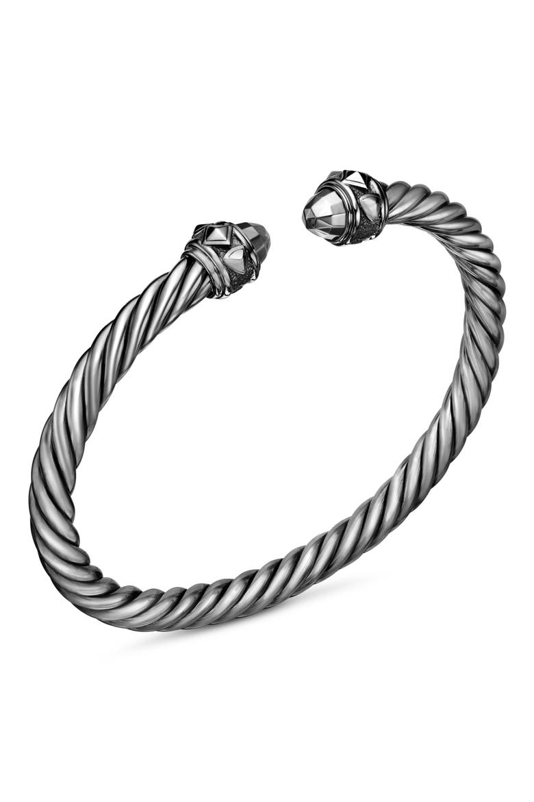 Renaissance® Classic Cable Bracelet, 5mm, Alternate, color, STERLING SILV W/ BLACK RHODIUM