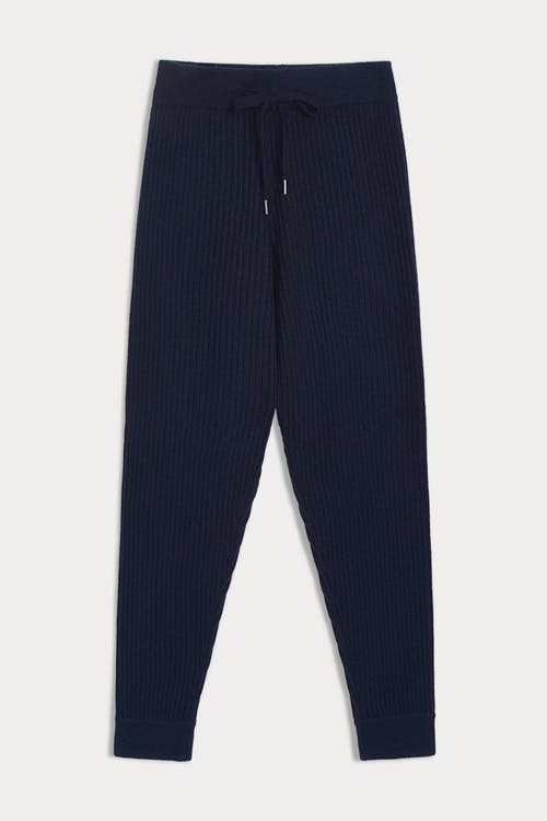Naked Cashmere Heidi Ribbed Jogger Pant In Blue