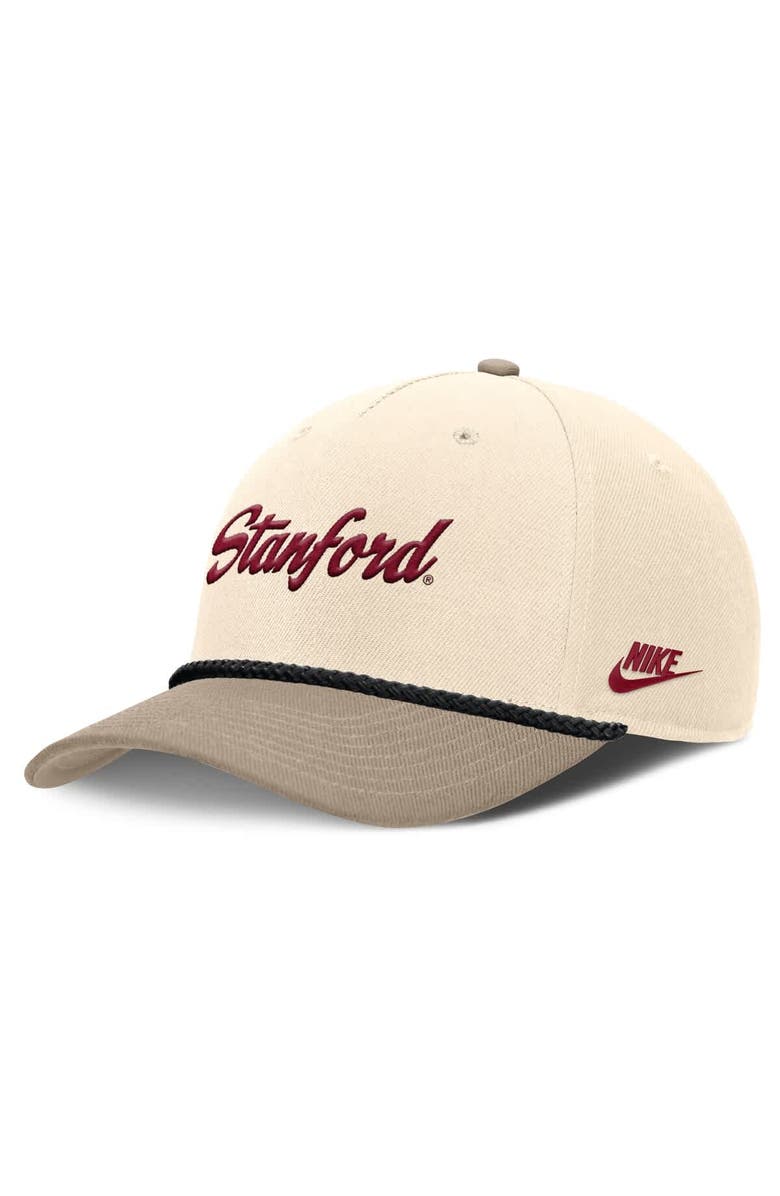 Nike Men's Nike Natural Stanford Cardinal Rise Legacy Throwback Logo Adjustable Hat, Main, color, Natural