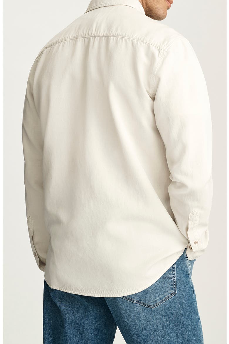 Long Sleeve Tencel Lyocell Blend Button Up Shirt, Alternate, color, SILVER BIRCH