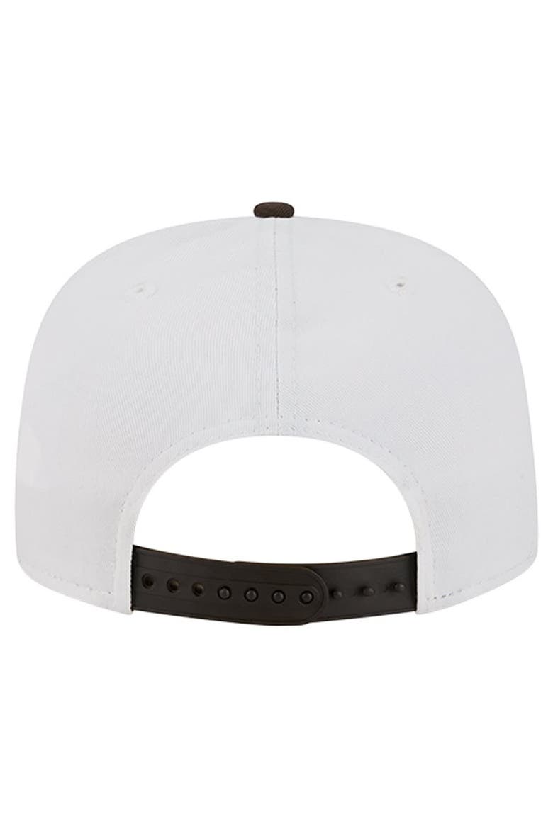 Men's New Era  White Cleveland Browns Argyle 19TWENTY Adjustable Hat, Alternate, color, White