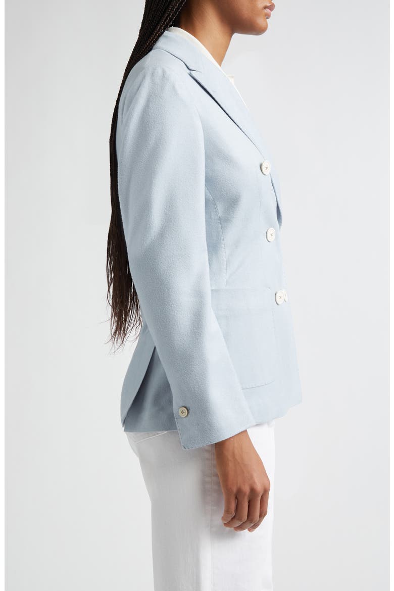 Columbio Doubled Breasted Silk & Cashmere Jacket, Alternate, color, 130 SKY BLUE