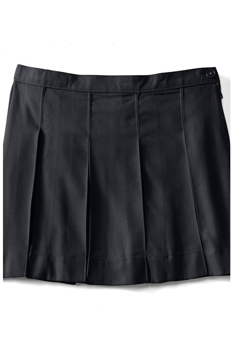 School Uniform Girls Solid Box Pleat Skirt Above Knee, Alternate, color, Black