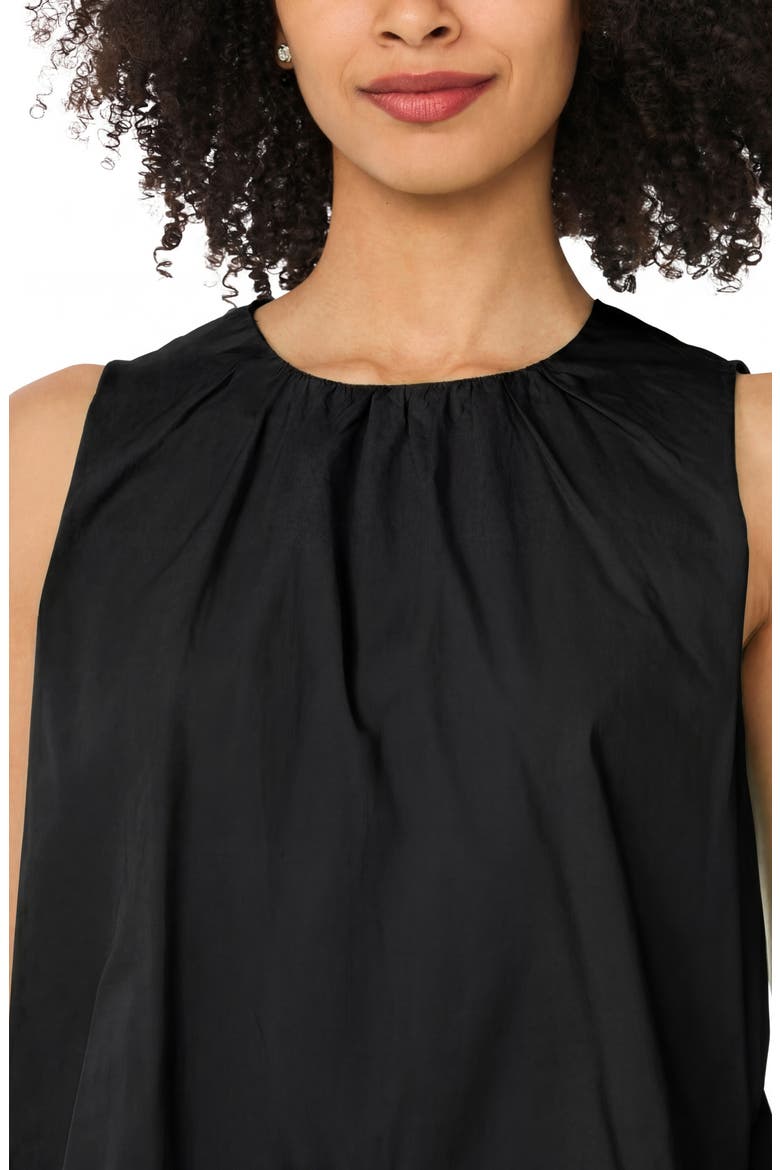 Cotton Poplin Bubble Top, Alternate, color, BLACK