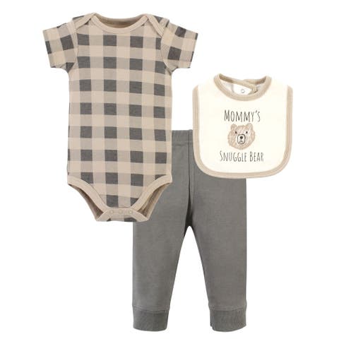 Cotton Bodysuit, Pant and Bib Set