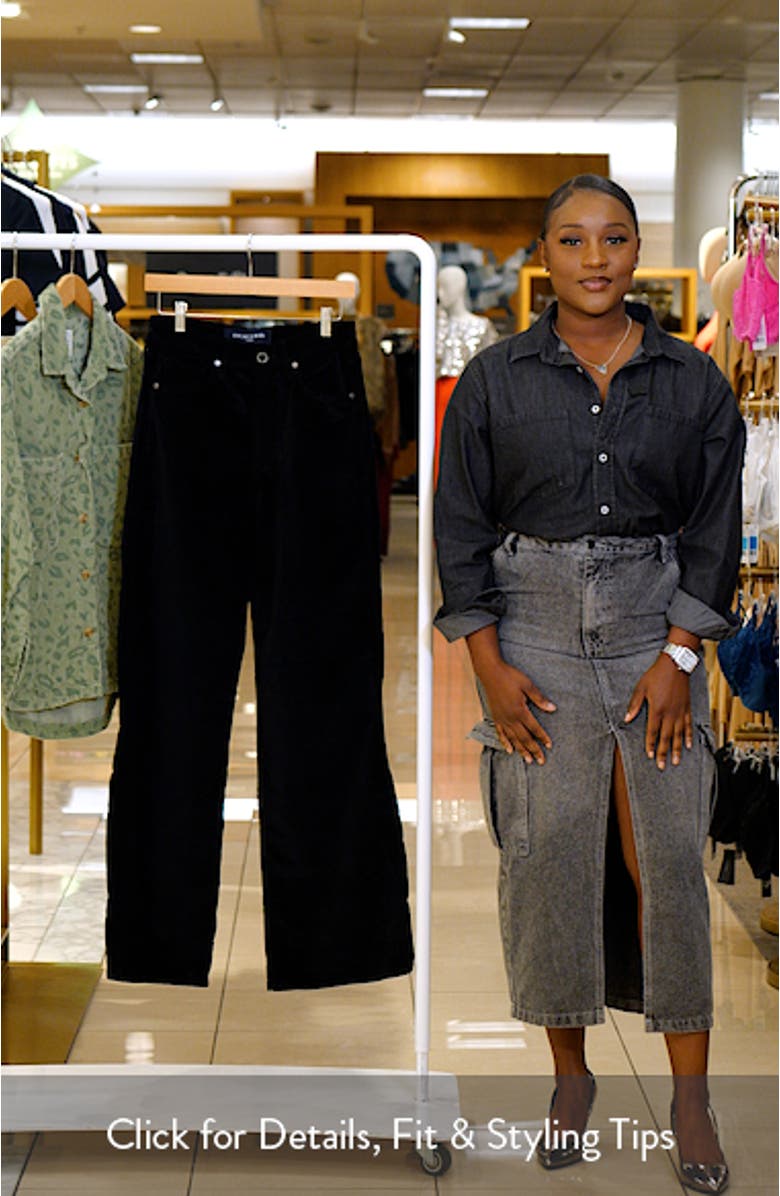 Taylor Velvet High Waist Wide Leg Jeans, sales video thumbnail