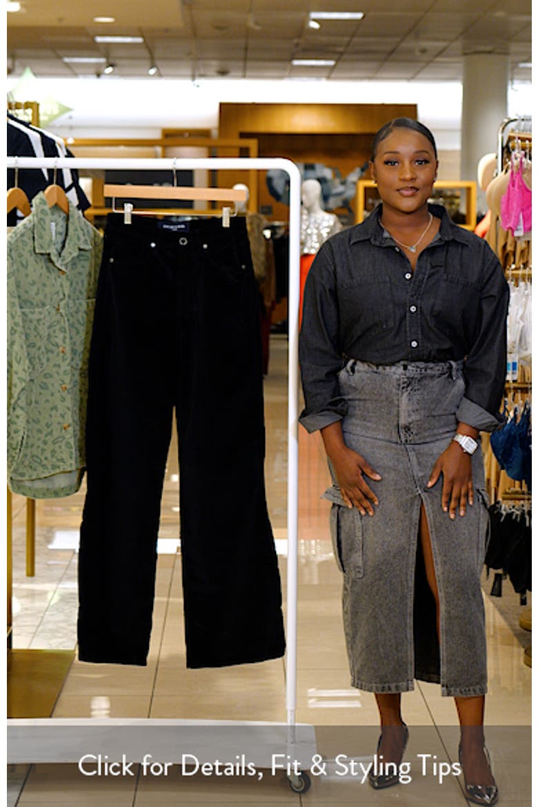 Taylor Velvet High Waist Wide Leg Jeans video