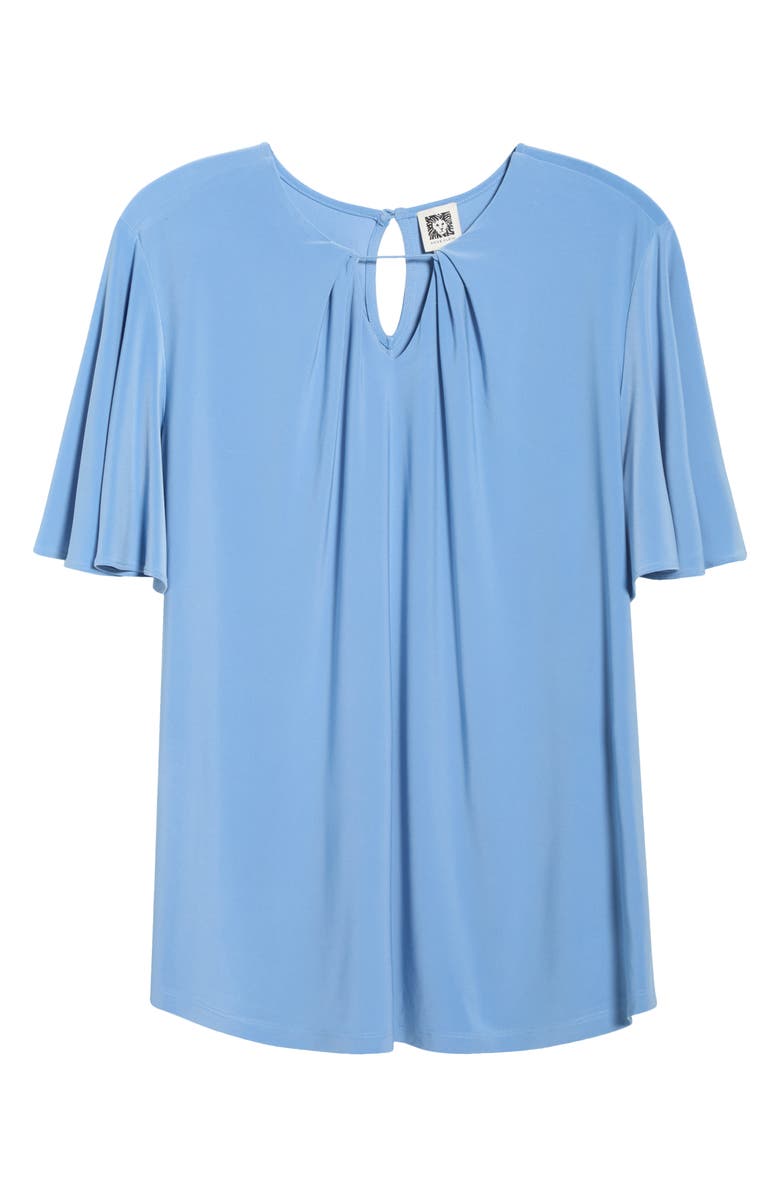 Anne Klein Pleat Neck Bell Sleeve Top, Alternate, color, 