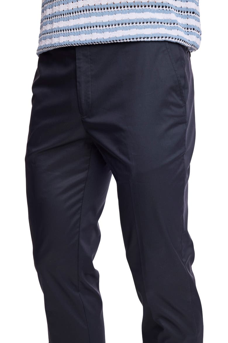 Downing Slim Fit Dress Pants, Alternate, color, BLACK TECH
