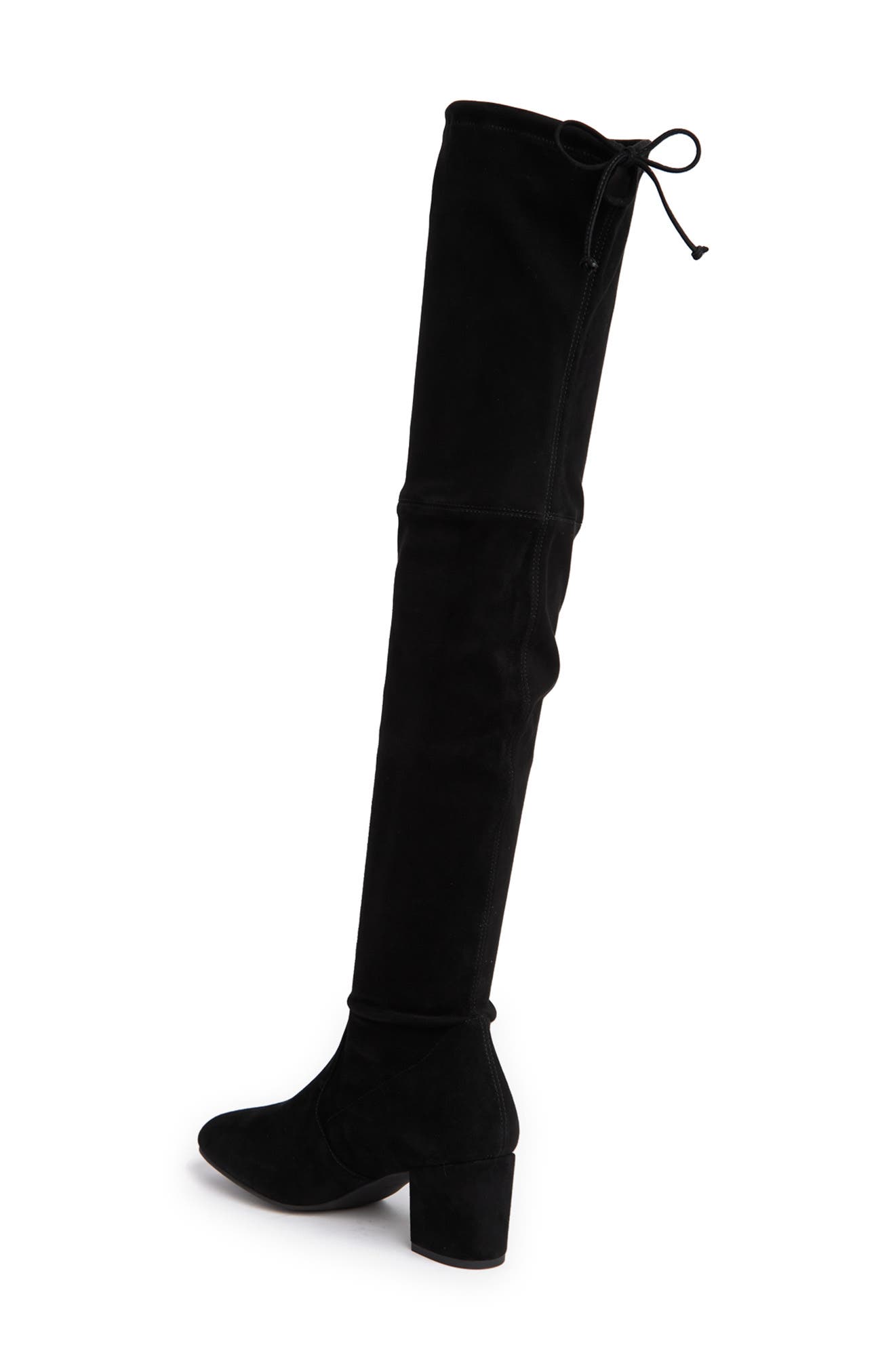 Stuart Weitzman Genna Suede Over-the-Knee Boot, Alternate, color, Black
