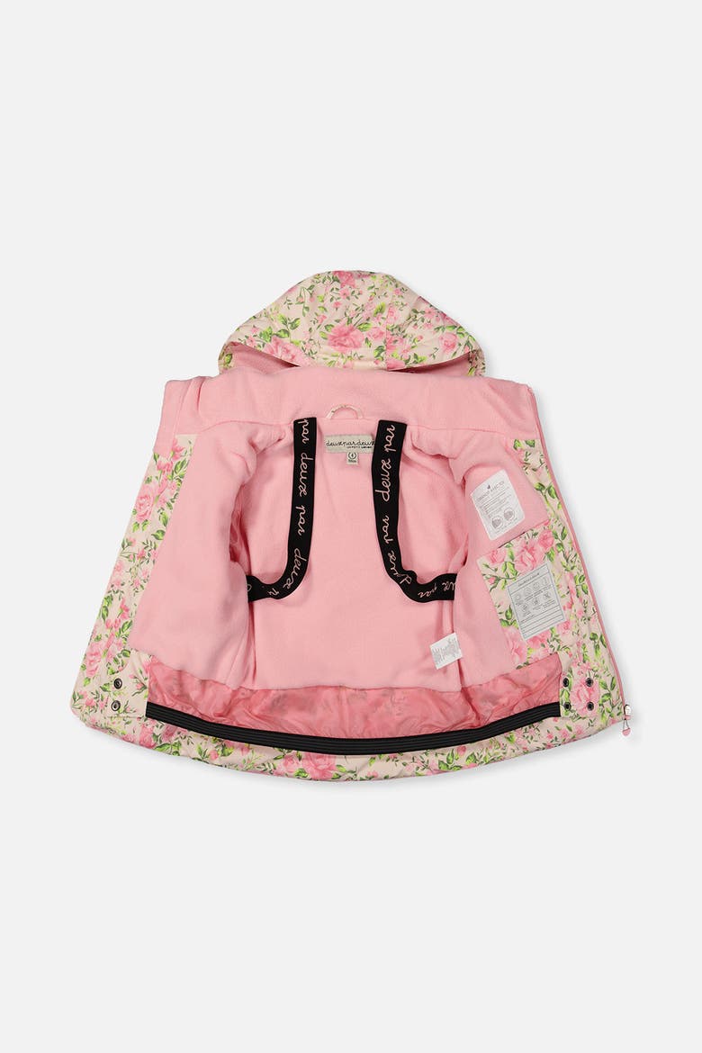 Play Mini Flower Jacket & Reinforced Pants Two Piece Snowsuit, Alternate, color, Pink Mini Flower Print