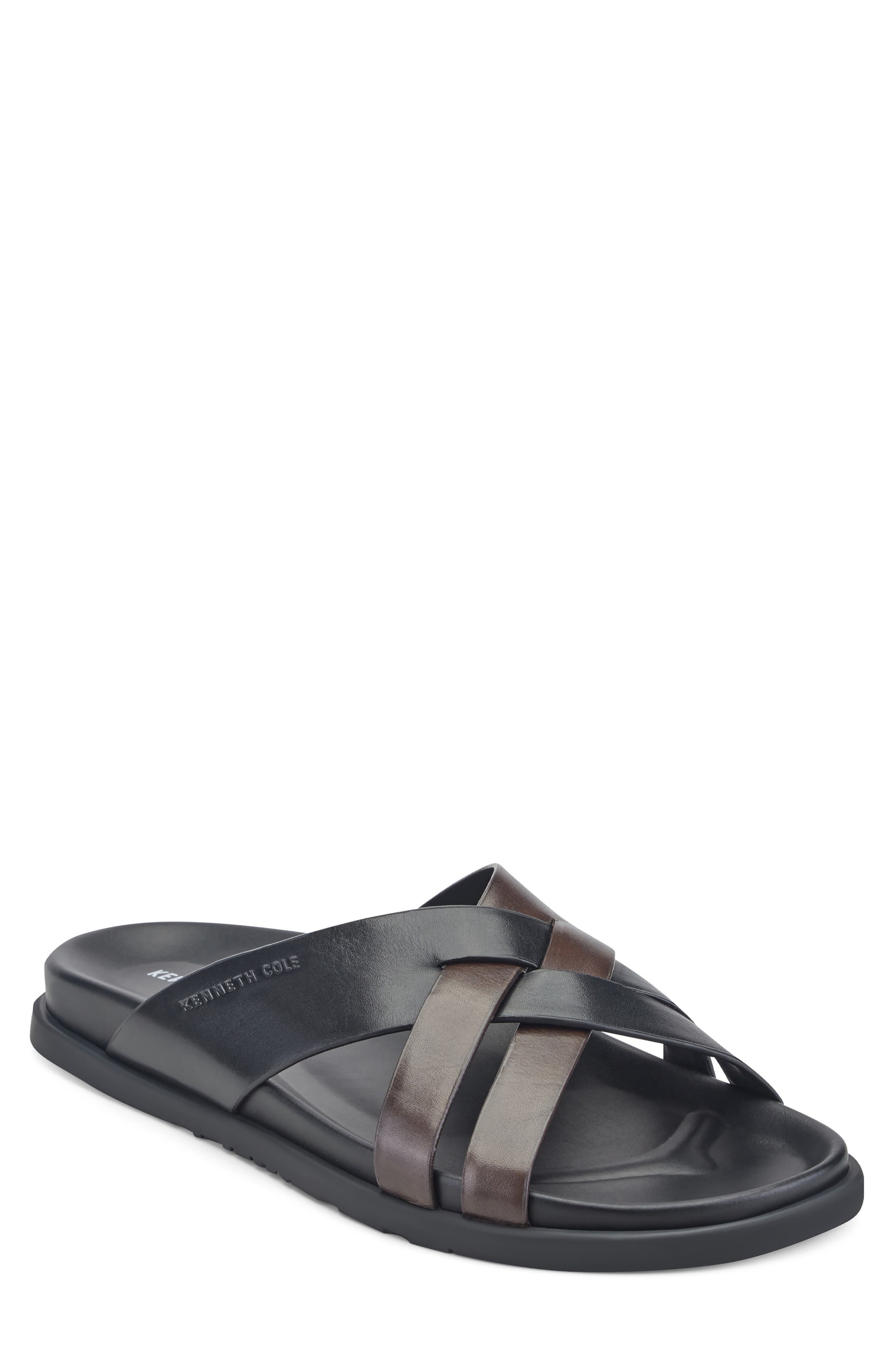 Kenneth Cole New York Wooper Slide Sandal, Main, color, Black/ Ganache