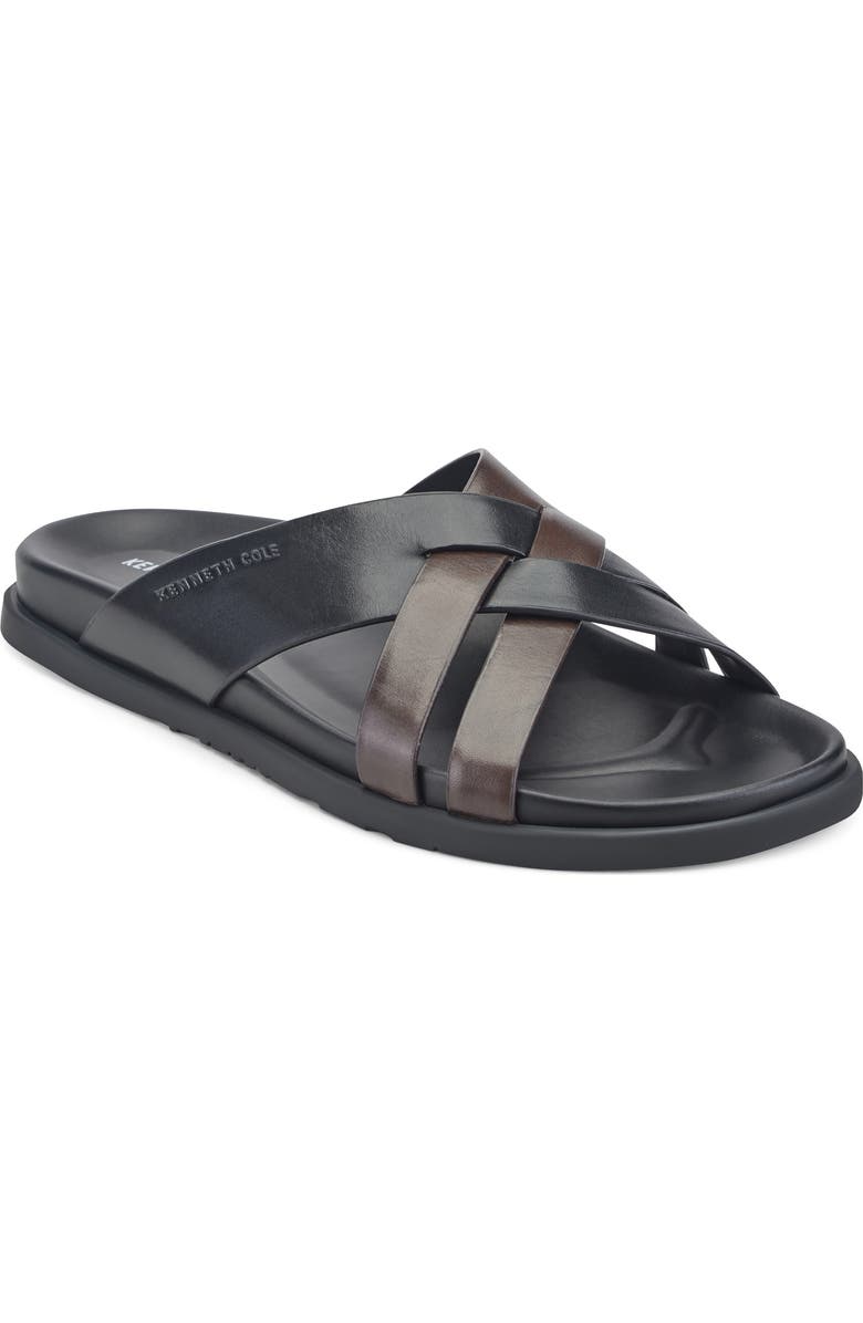 Kenneth Cole New York Wooper Slide Sandal, Main, color, Black/ Ganache