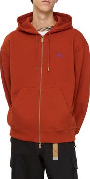 Burberry Gothic Logo Cotton Zip Hoodie