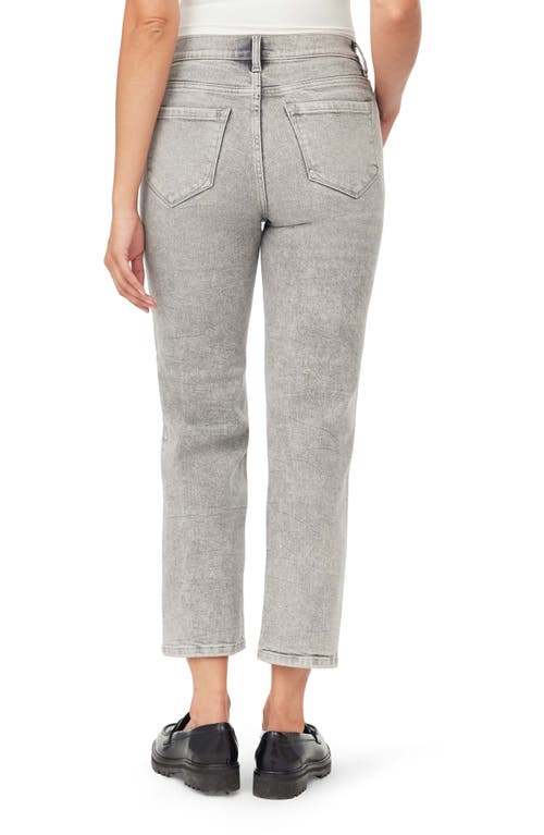 Kensie Ella Studded Ankle Straight Leg Jeans In Gray