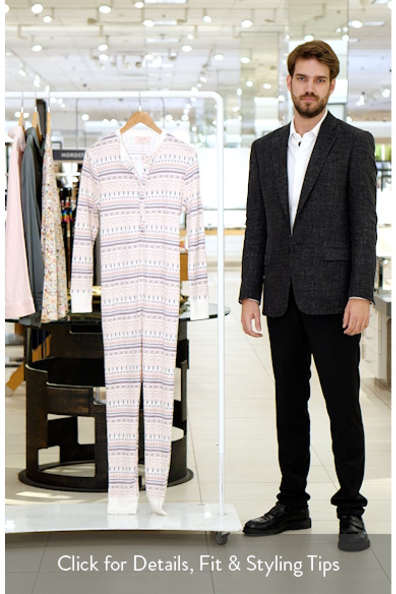 Fair Isle Waffle Knit Pajama Jumpsuit video