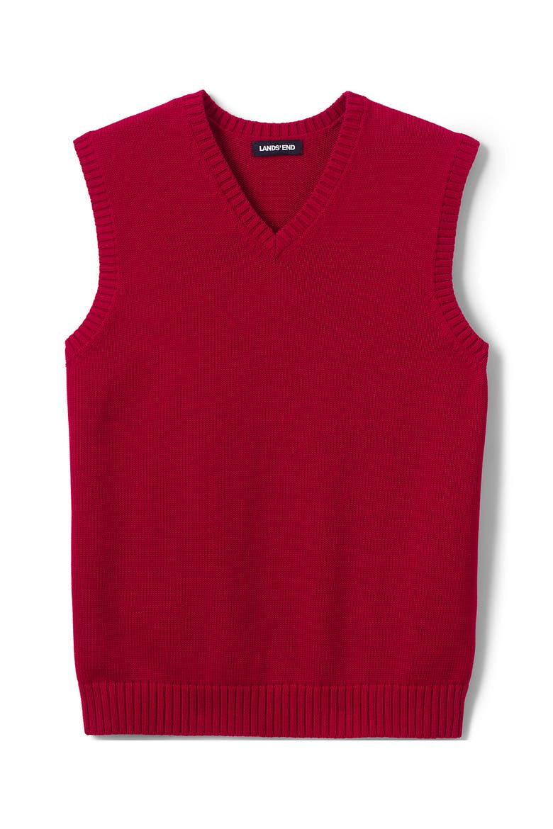 School Uniform  Cotton Modal Sweater Vest, Alternate, color, Red