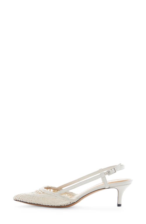 Isabel Marant Pilia Kitten Heel Pointed Toe Slingback Pump In Ecru
