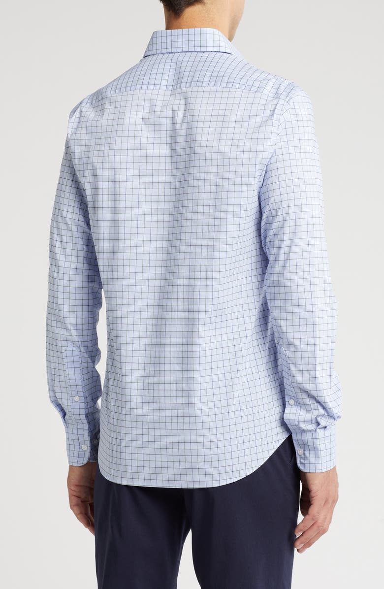 Tommy Hilfiger Check All-Season Stretch Long Sleeve Slim Fit Dress Shirt, Alternate, color, Green Multi