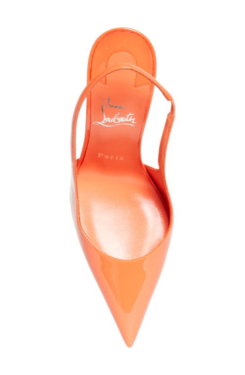 Christian Louboutin Miss Z Pointed Toe Slingback Pump In Orange