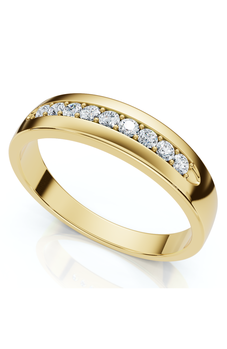 Bliss Diamond Men's 1/4Ct Polished Diamond Wedding Ring Lab Grown, Main, color, 14K Yellow Gold