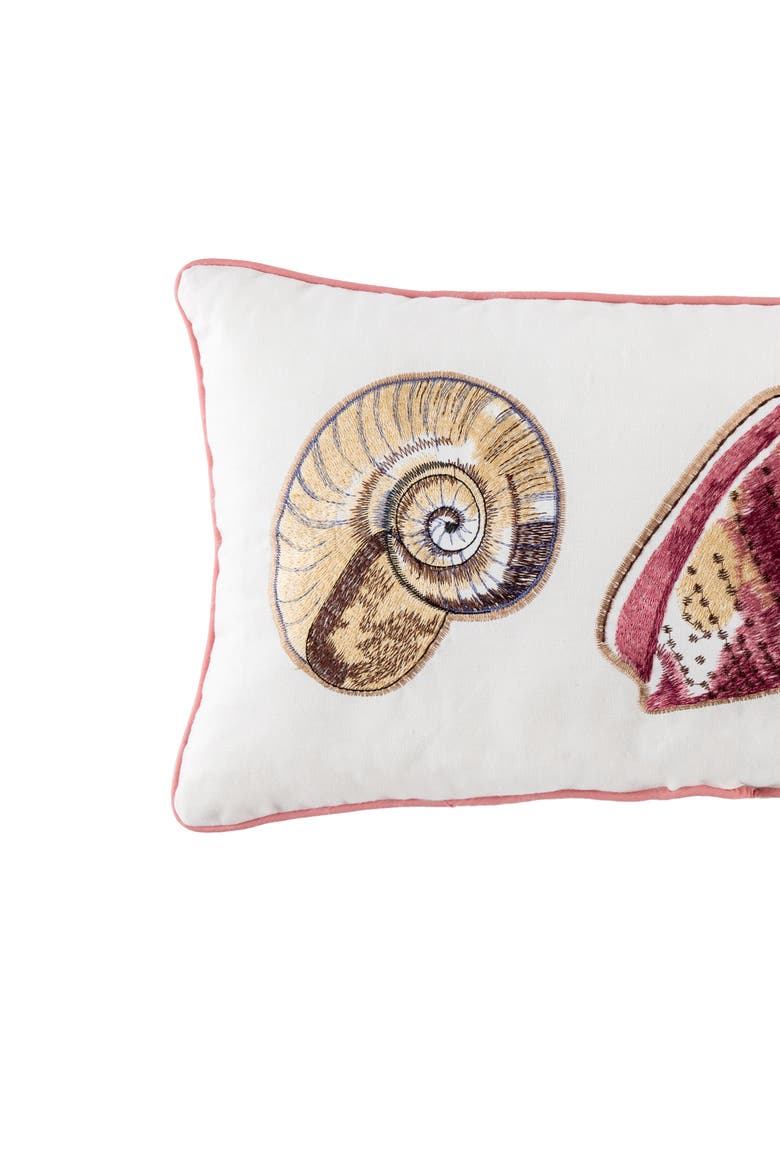 Seashell Trio Pillow, Alternate, color, Pink
