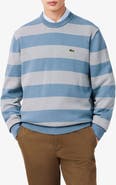 Lacoste Striped Cotton Crewneck Sweater