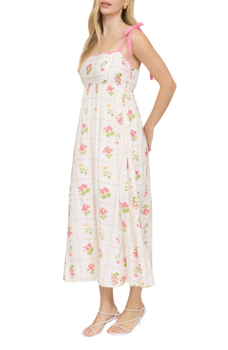 Blu Pepper Floral Tie Strap Sundress, Alternate, color, Pink Multi