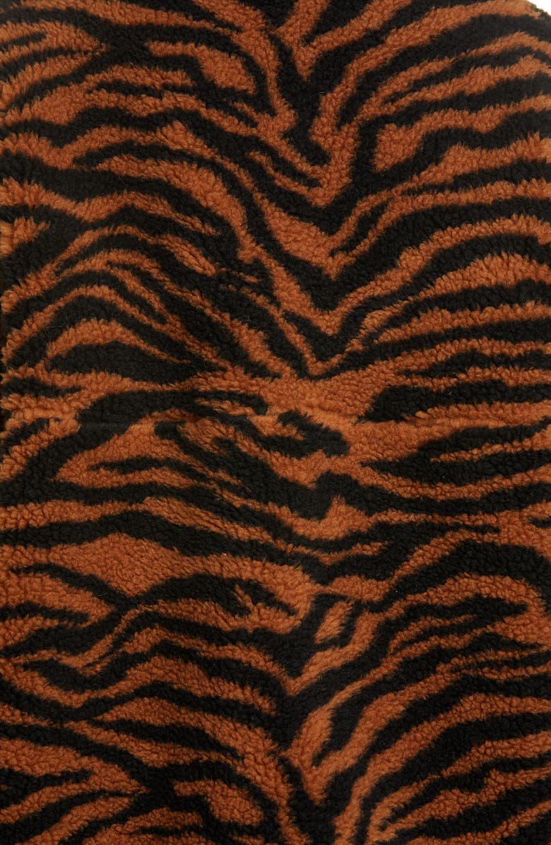 Ashley Williams Juju Tiger Print Fleece Jacket, Alternate, color, 