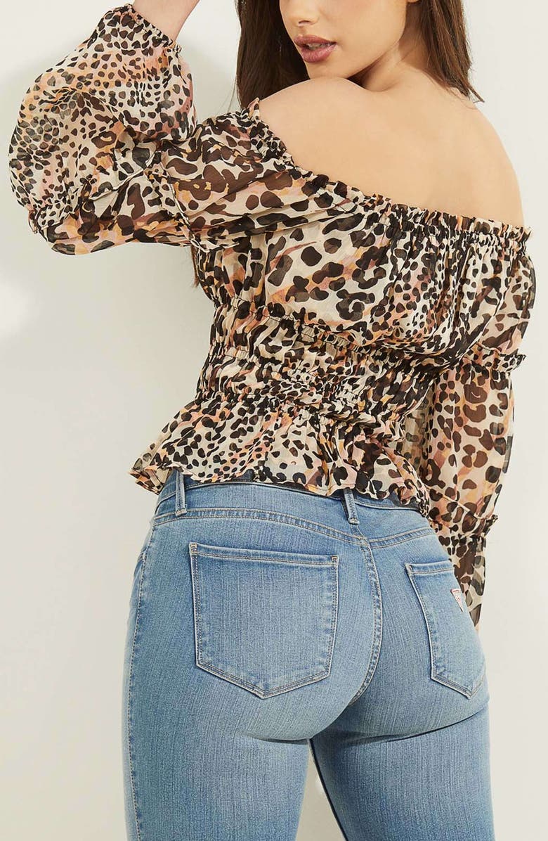 GUESS Off the Shoulder Top, Alternate, color, 