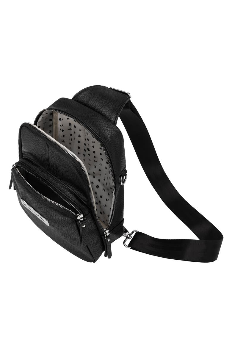 Crisscross Sling Bag, Alternate, color, EBONY