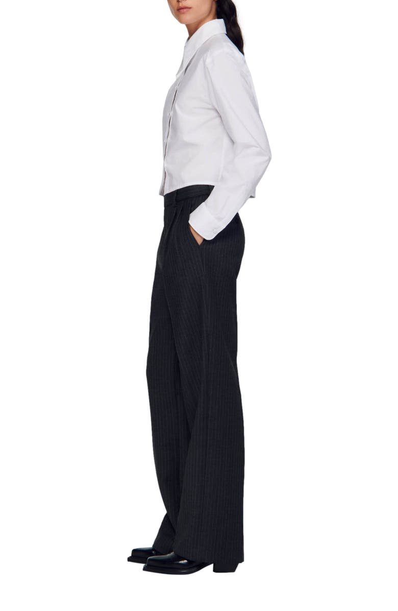 SANDRO Wool trousers, Alternate, color, 