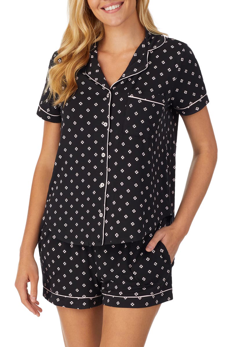 Kate Spade New York spade print short pajamas, Main, color, 