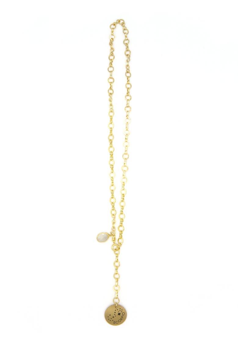 Zodiac Star Sign Necklace - Gemini, Alternate, color, Gold