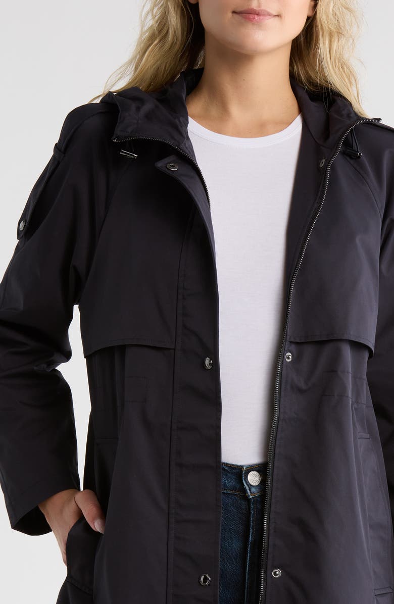 Sam Edelman Hooded Rain Anorak, Alternate, color, Midnight