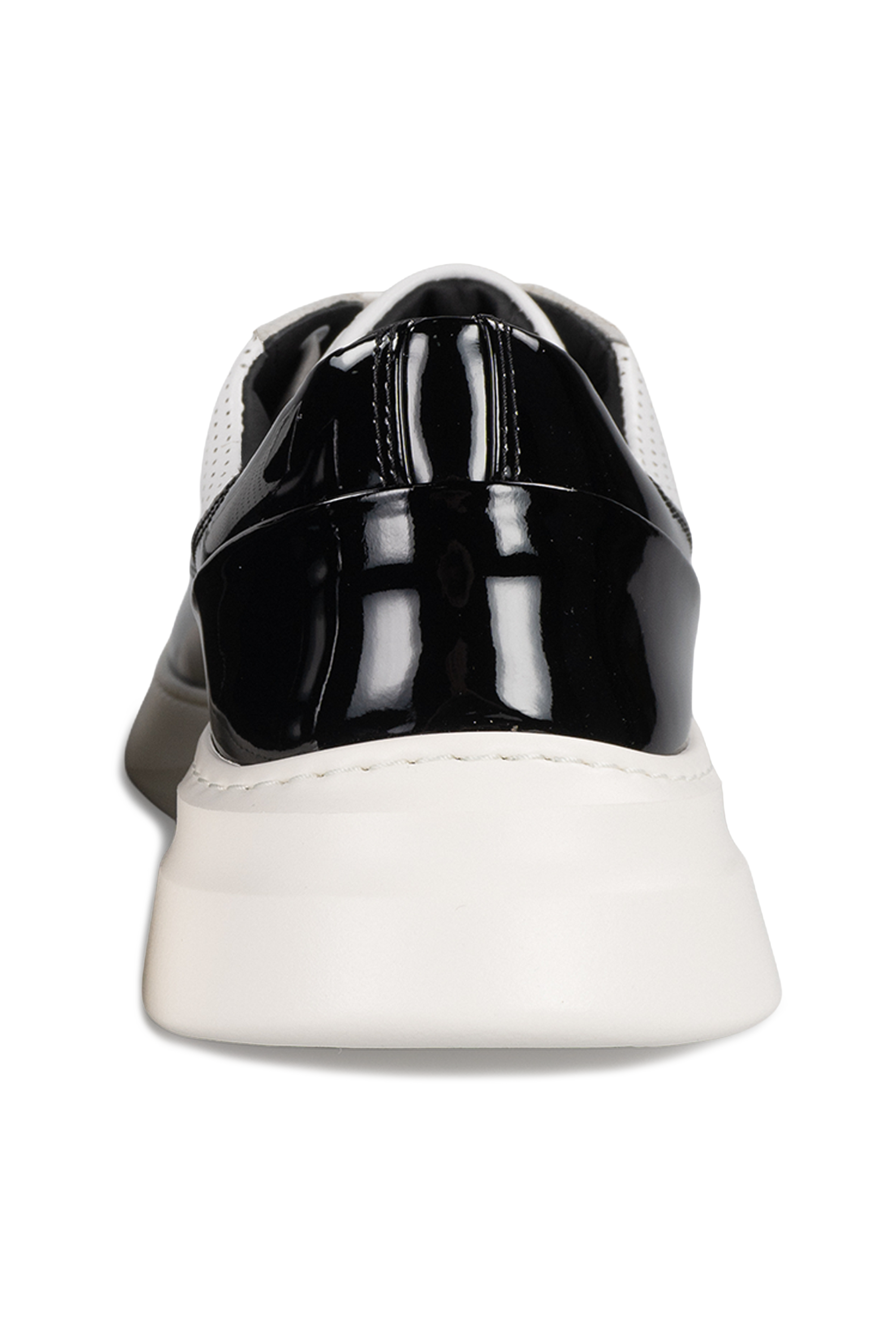 Showman Men's Leather Sneaker, Alternate, color, Midnight Black / White Sole