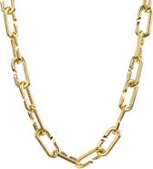 Bearfruit Jewelry Sterling Silver 18k Gold Plated Kate Chain Necklace Dainty Modern