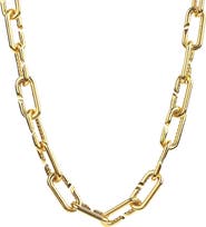 Bearfruit Jewelry Sterling Silver 18k Gold Plated Kate Chain Necklace Dainty Modern