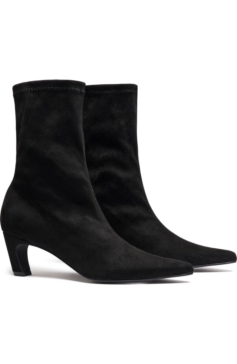 Therapy Australia Sacha Bootie, Main, color, Black Stretch Microfibre-Suede